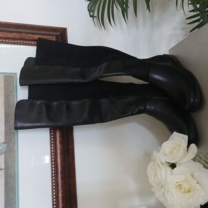 BAMBOO Black Over the Knee Boots